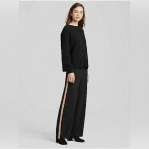 Eileen Fisher Silk Georgette Crepe Pants
